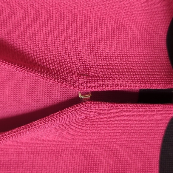 Misook 3/4 Sleeve Blazer Pink & Black Open Front Acrylic 1X - Picture 3 of 8